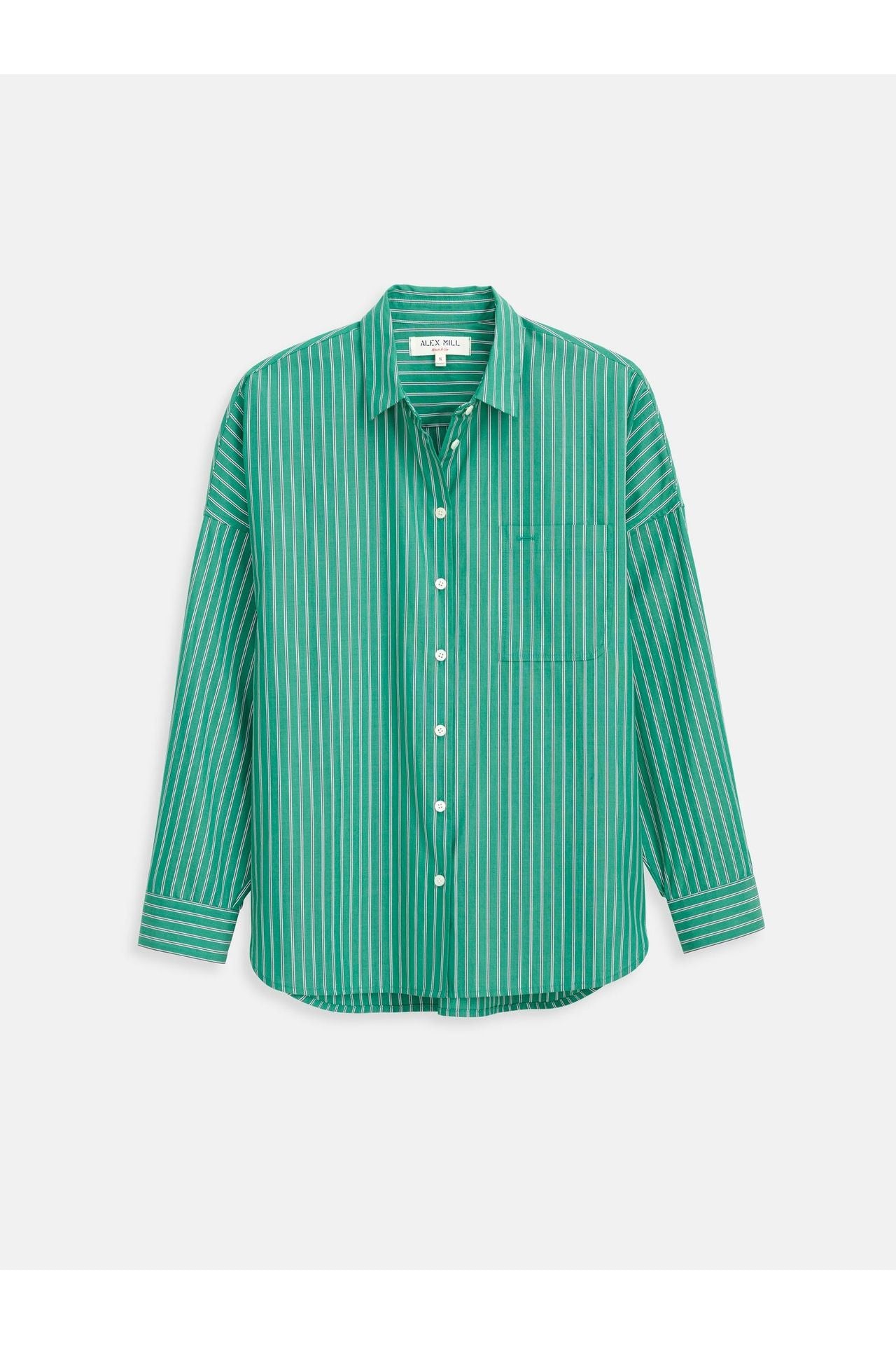 Jo Shirt in Cotton Poplin - Jade Green - DUNE + SALT