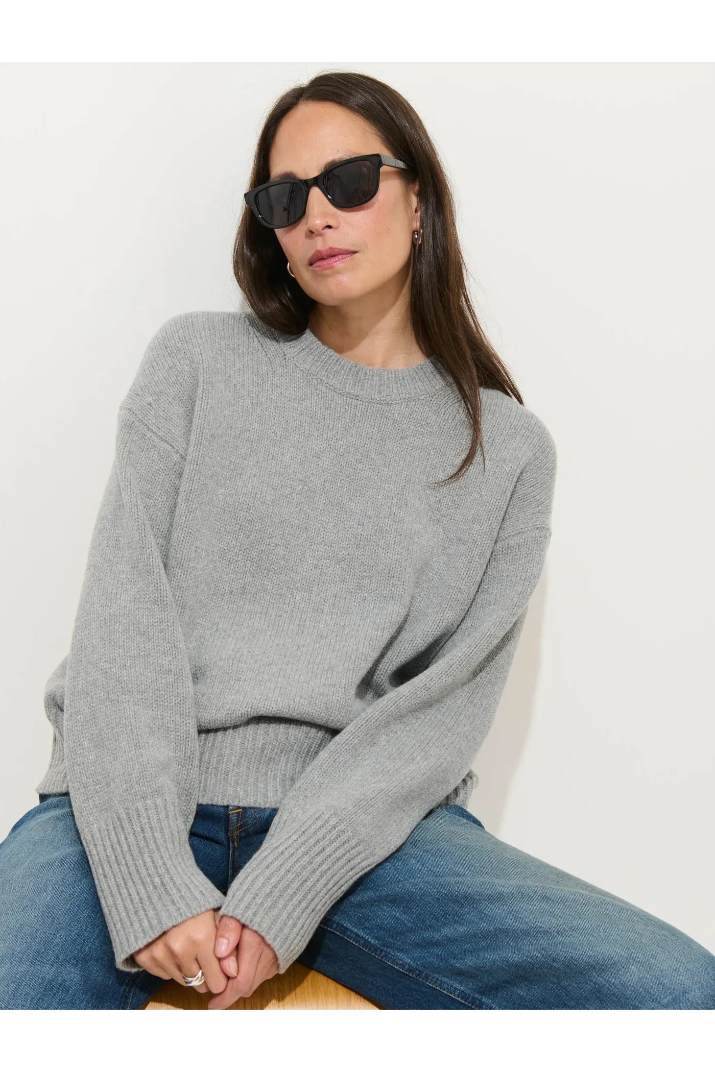 Nottinghill Wool Sweater - Mid Grey - DUNE + SALT