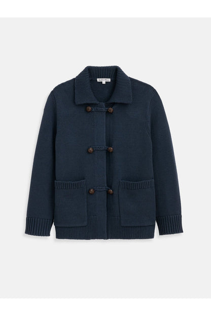 Ada Sweater Jacket in Cotton - Evening Sky - DUNE + SALT