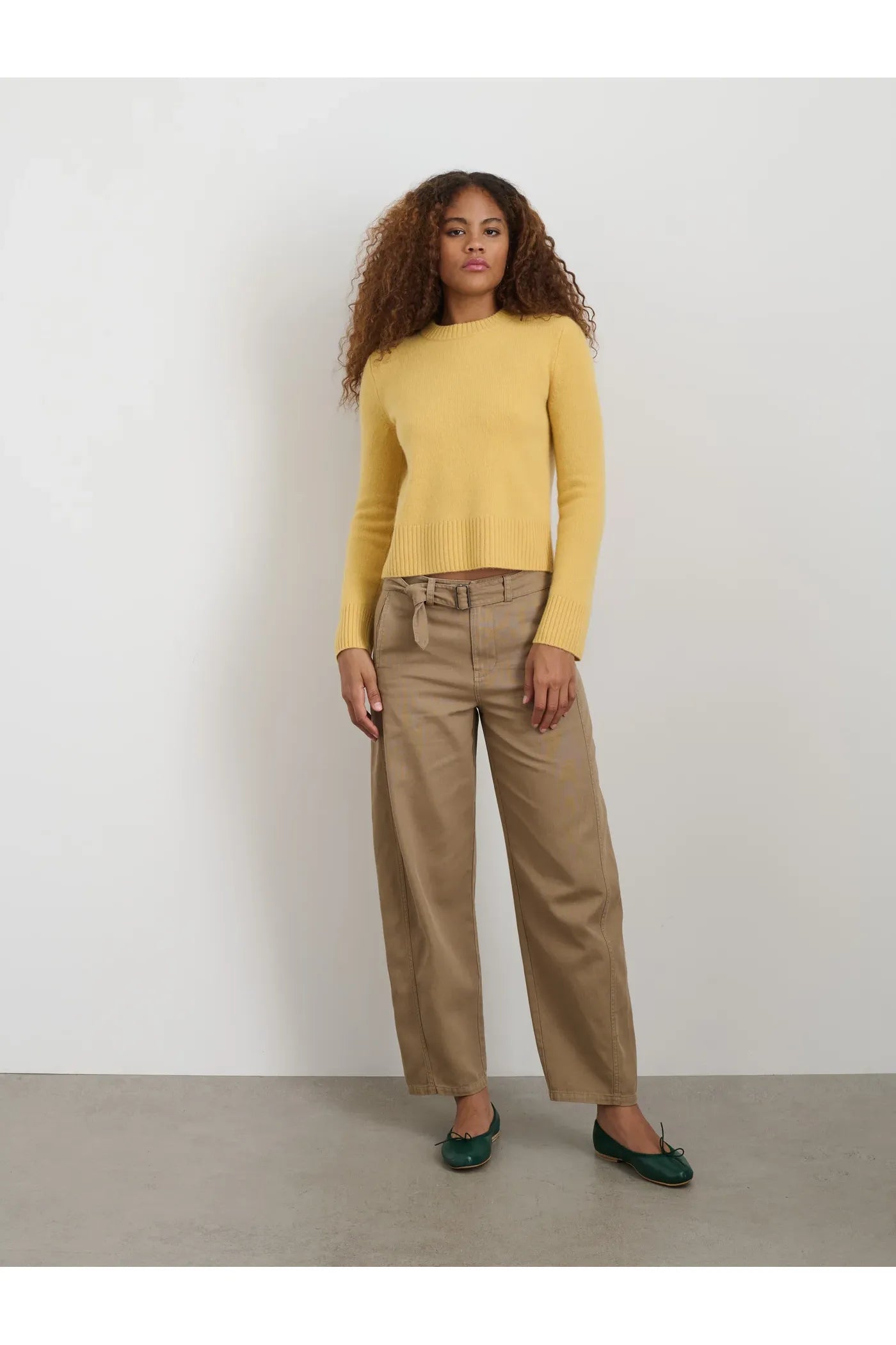Marais Cashmere Crewneck Sweater - Acacia - DUNE + SALT