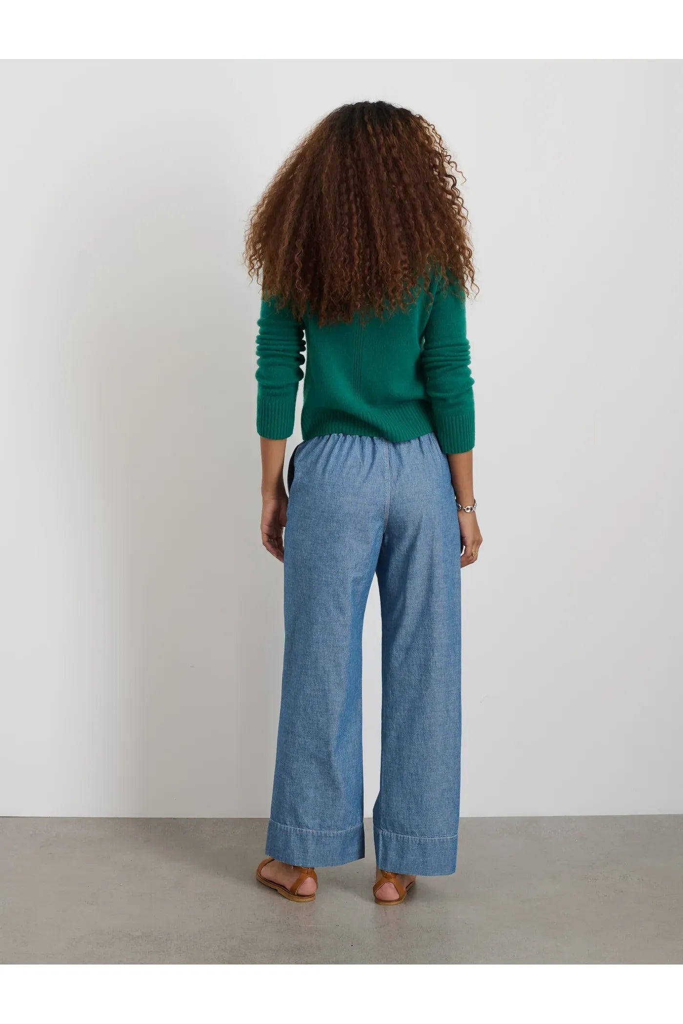 Marais Cashmere Crewneck Sweater - Kelly Green - DUNE + SALT