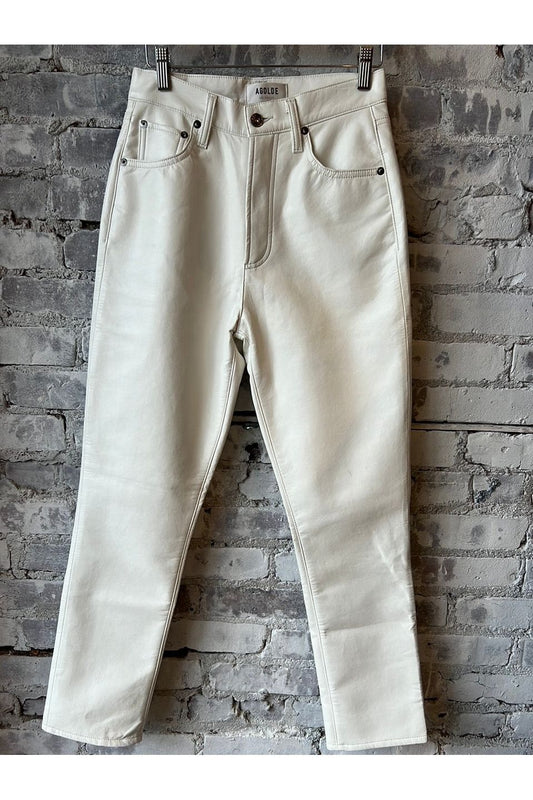 Recycled Leather Riley Long High Rise Straight - Lace - DUNE + SALT