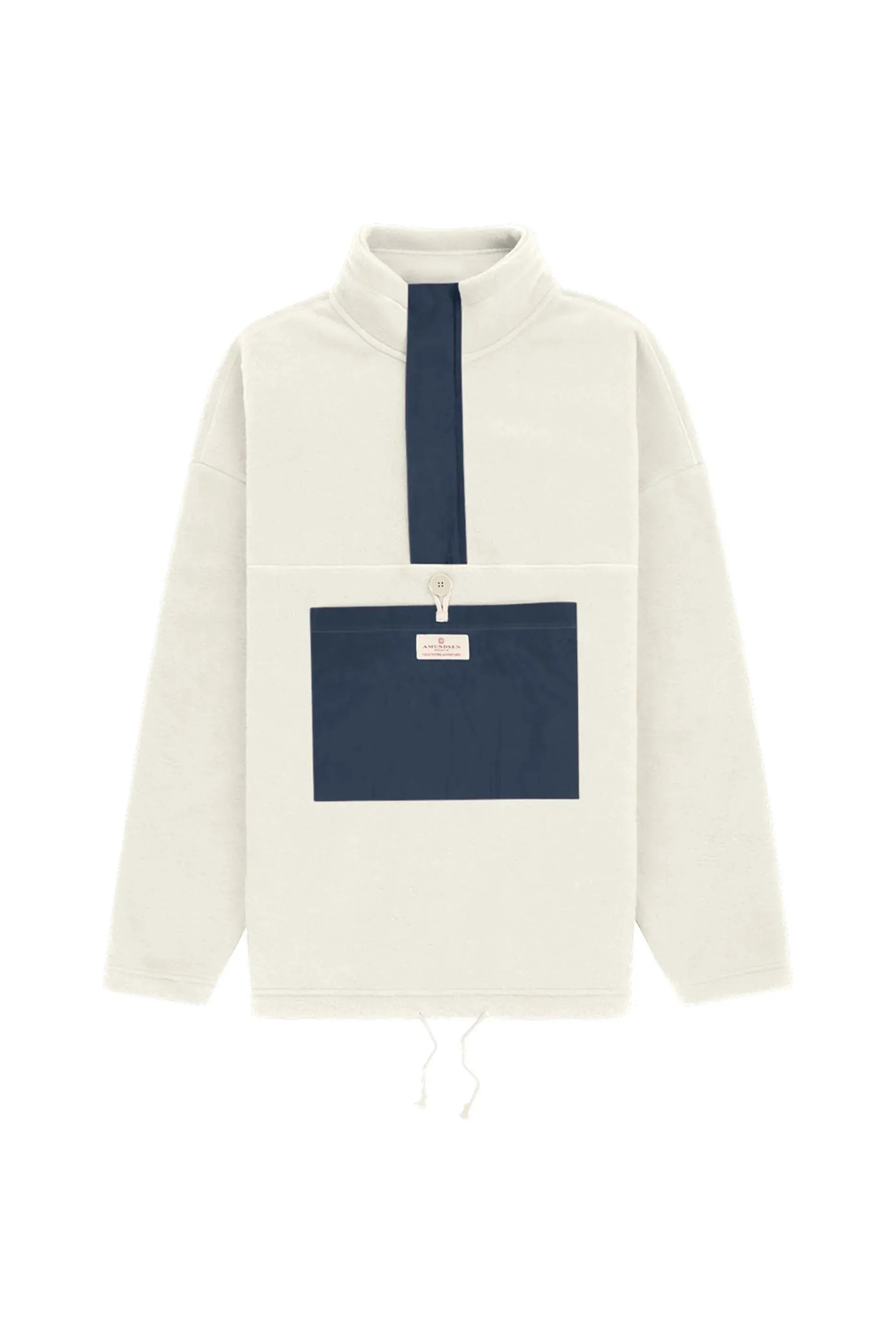 Women's V-Bond Waxed Fleece - Natural/Navy - DUNE + SALT