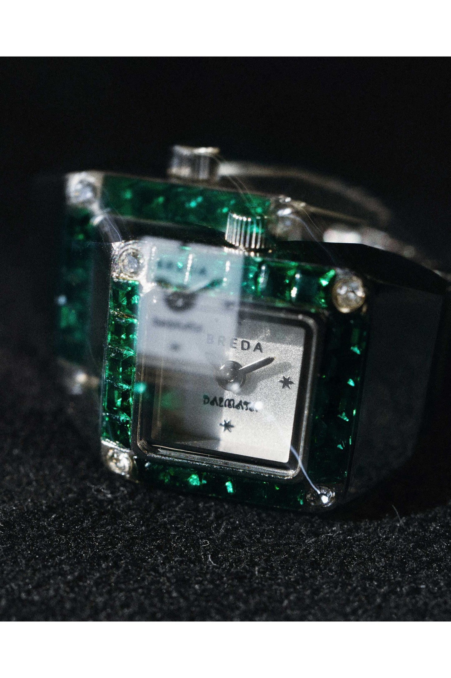 Breda x Dalmata Time Ring - Silver/Emerald