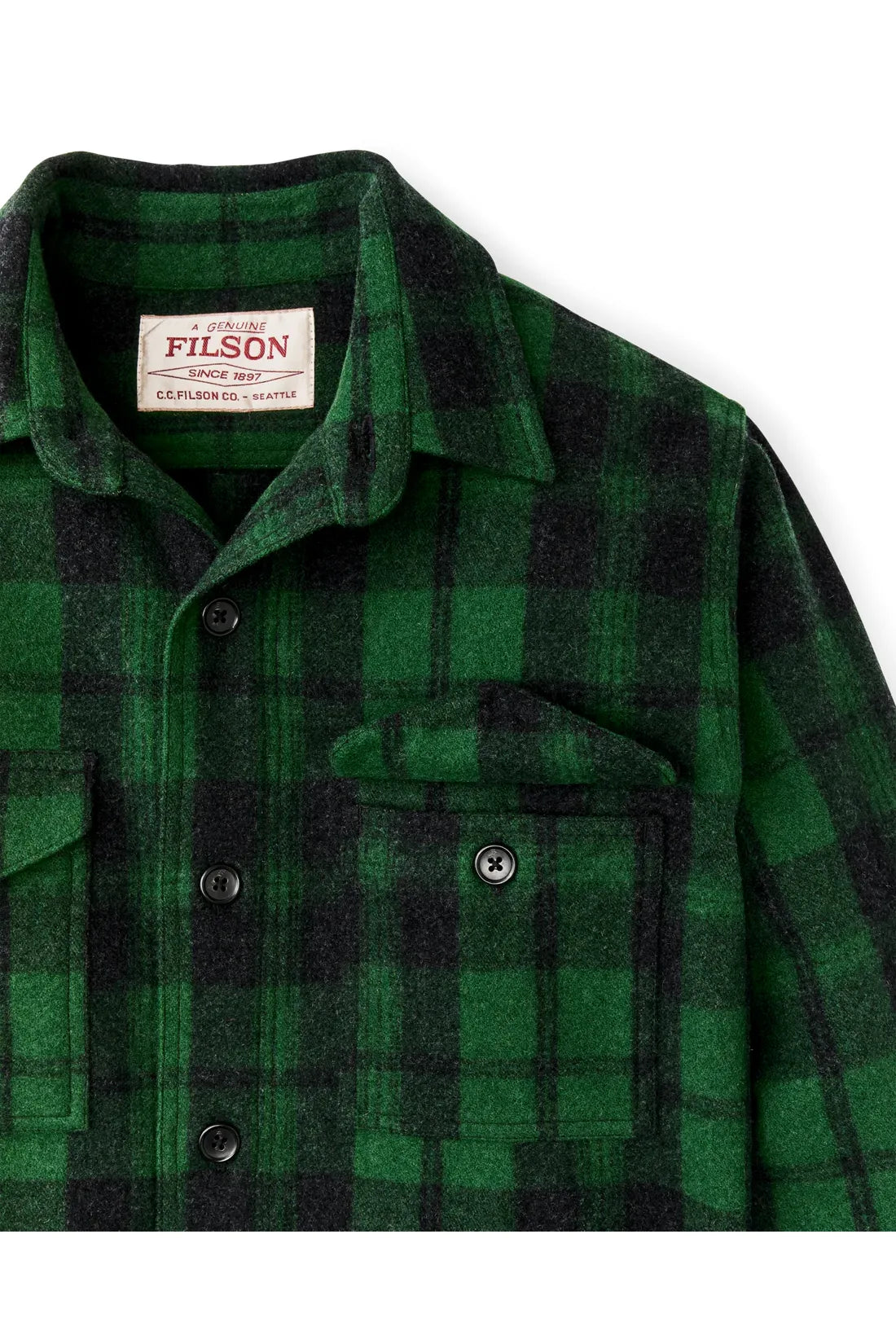 Wool Jac-Shirt - Green/Black Plaid - DUNE + SALT