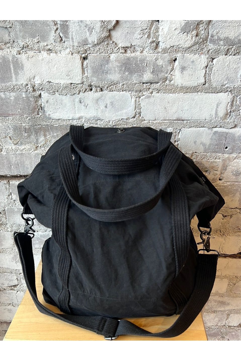 Cotton Canvas Tote Bag - Black - DUNE + SALT
