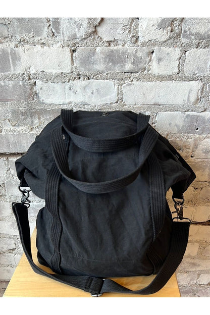 Cotton Canvas Tote Bag - Black - DUNE + SALT