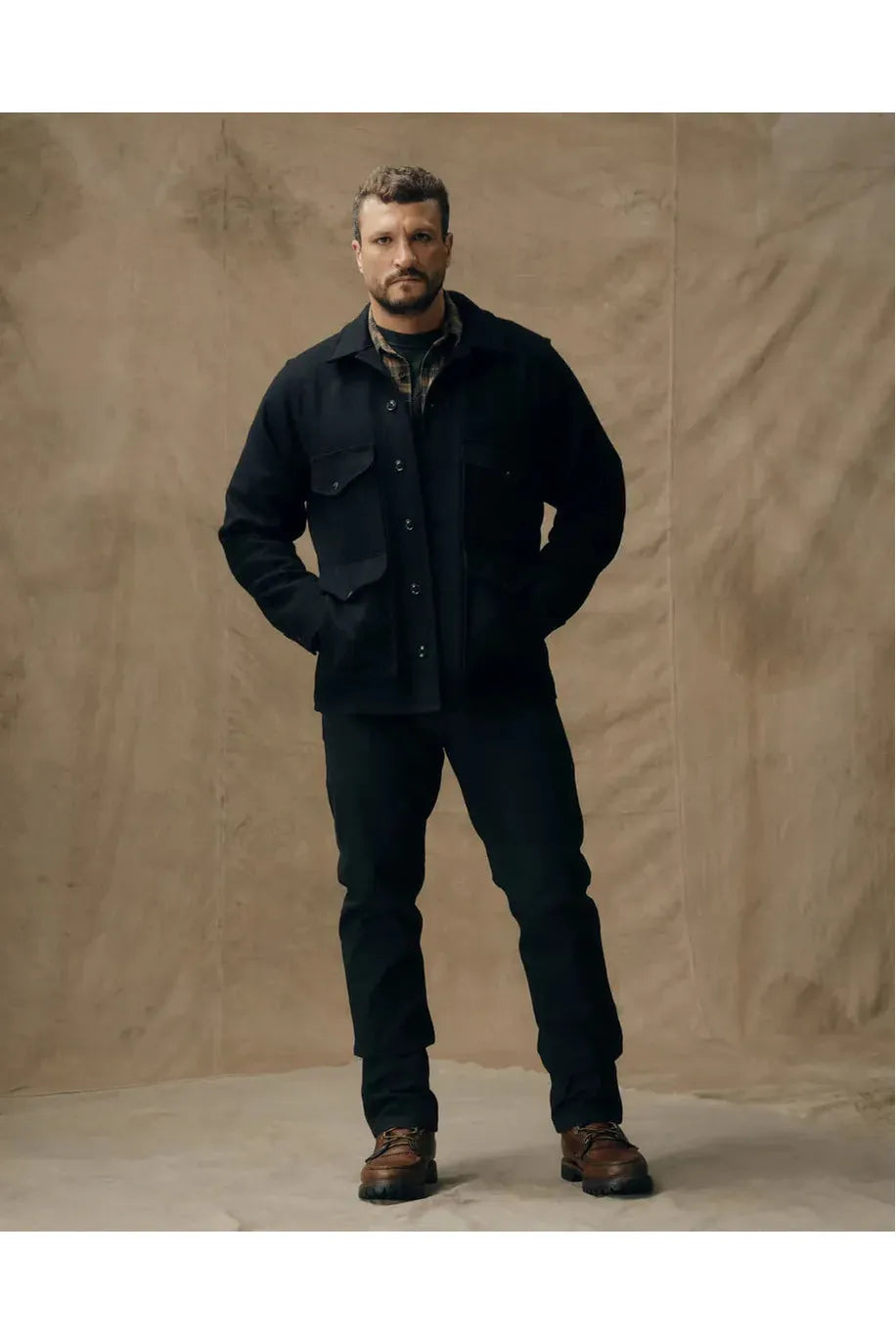 Mackinaw Wool Cruiser Jacket - Dark Navy - DUNE + SALT