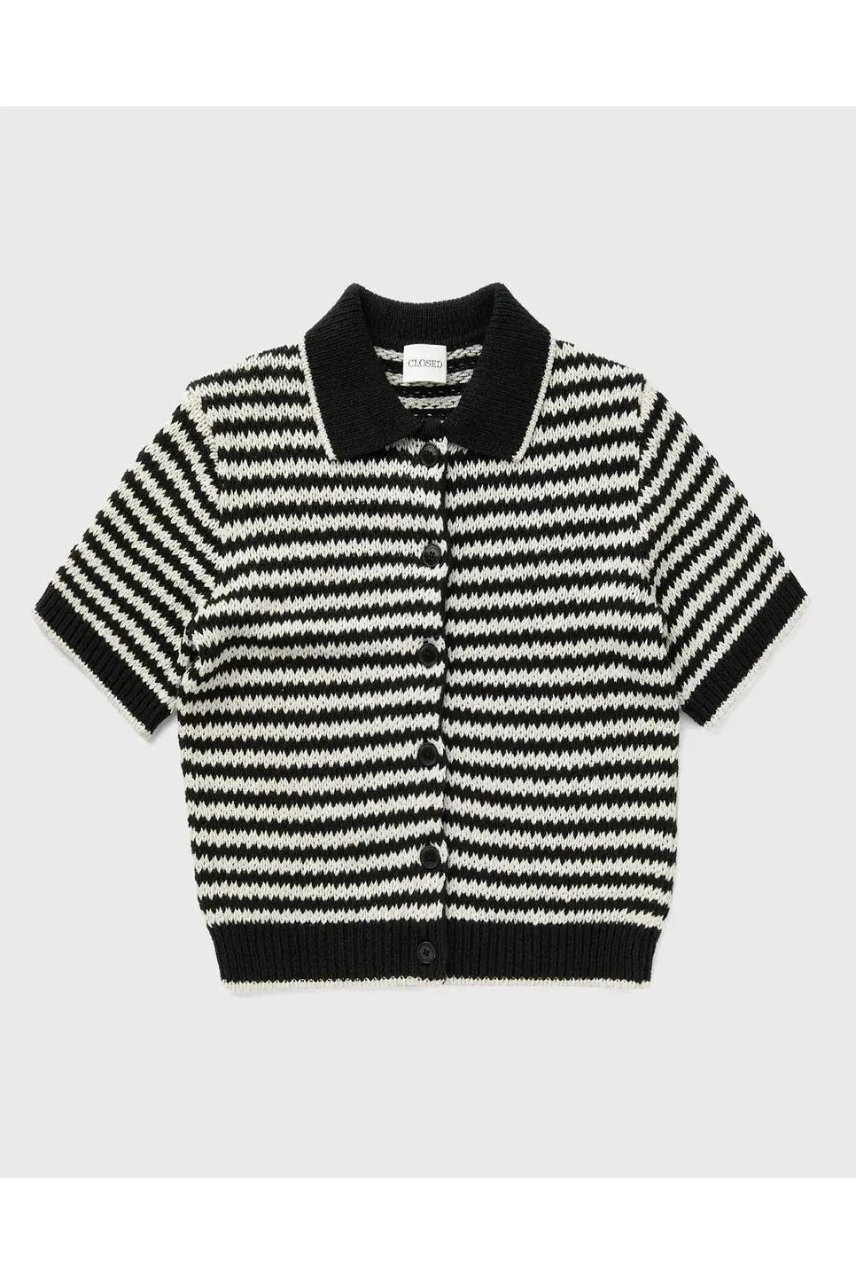 Knitted Cardigan in Organic Cotton - Black - DUNE + SALT