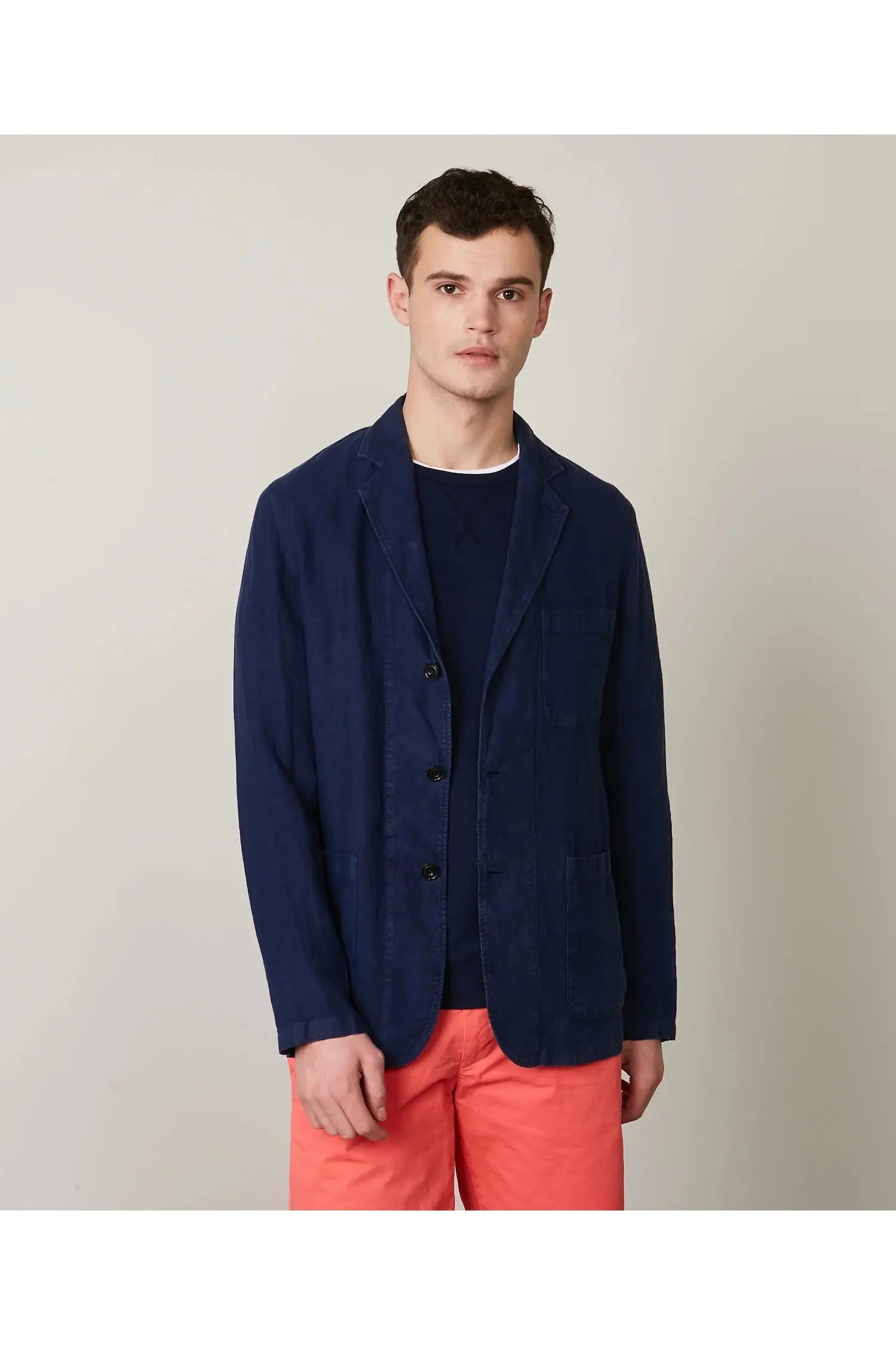Jobby Linen Jacket - Deep Blue - DUNE + SALT