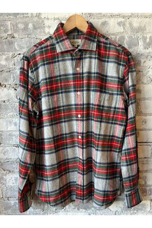 Paul Tartan Flannel Shirt - Red/Green/Blue Plaid - DUNE + SALT