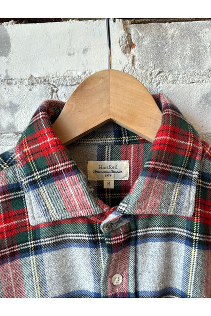 Paul Tartan Flannel Shirt - Red/Green/Blue Plaid - DUNE + SALT