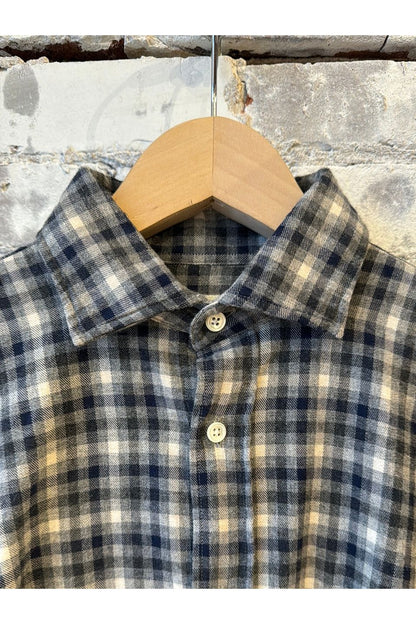 Paul Woven Flannel Shirt - Blue/White Check - DUNE + SALT