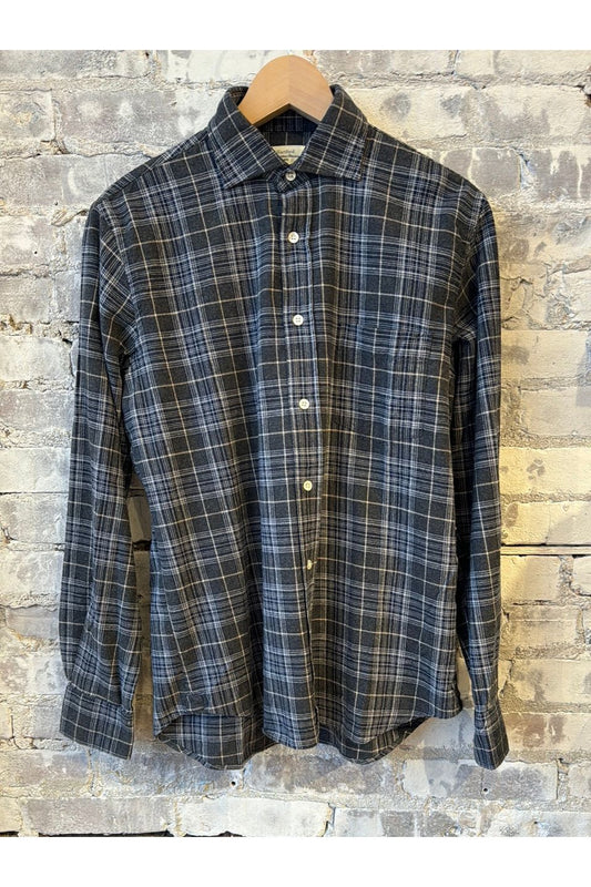 Paul Woven Flannel Shirt - Charcoal/Navy/White - DUNE + SALT