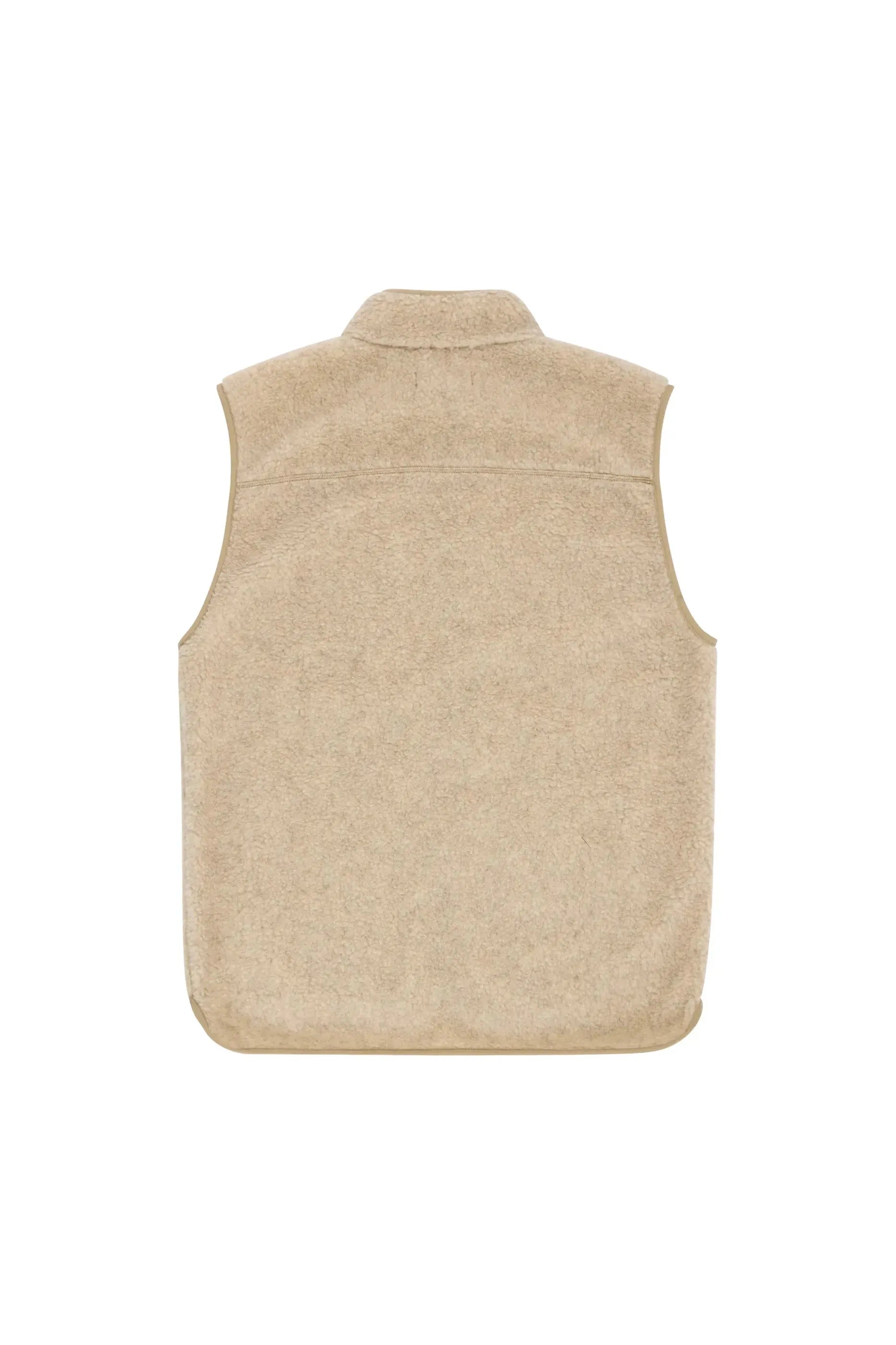 Men's Heroes Wool Fleece Vest - Natural - DUNE + SALT