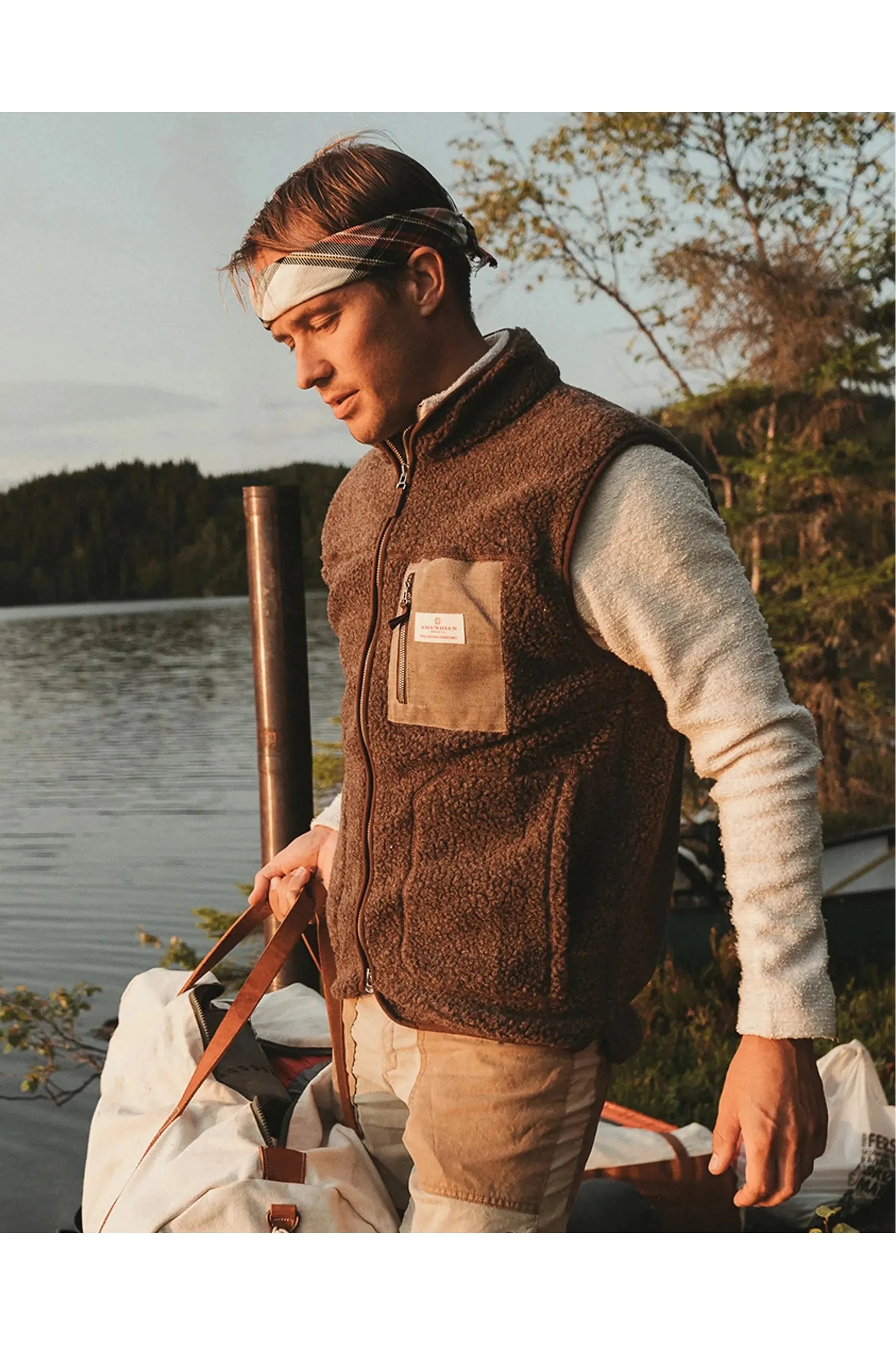 Men's Heroes Wool Fleece Vest - Cowboy - DUNE + SALT