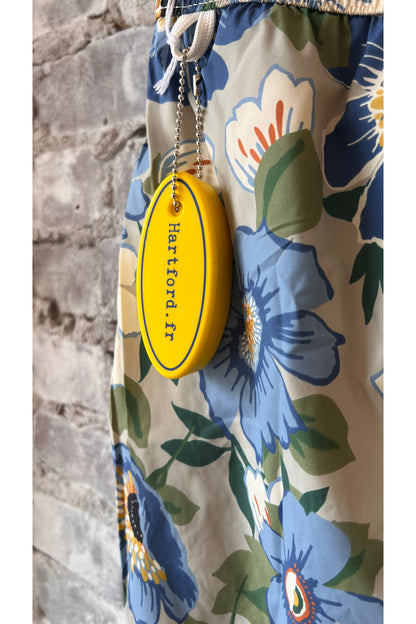 Printed Swim Short - Beige Floral - DUNE + SALT