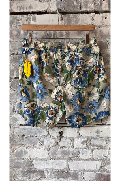 Printed Swim Short - Beige Floral - DUNE + SALT