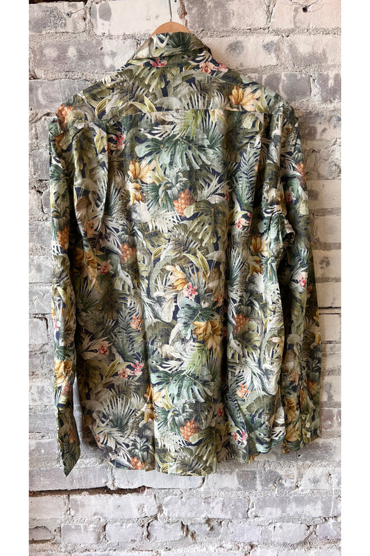 Paul Woven Shirt - Navy/Green Jungle - DUNE + SALT