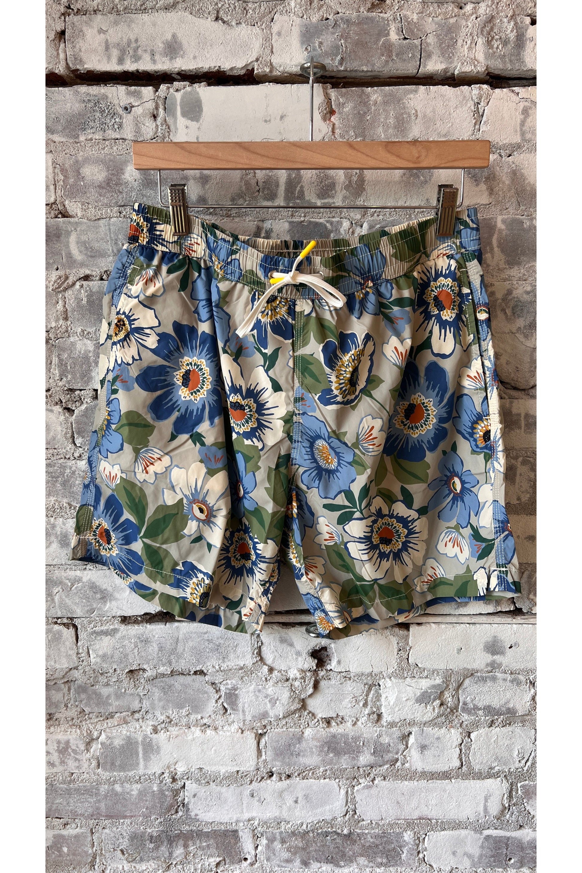 Printed Swim Short - Beige Floral - DUNE + SALT