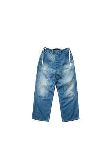 Denim Side Open Painter Pants - Used Wash