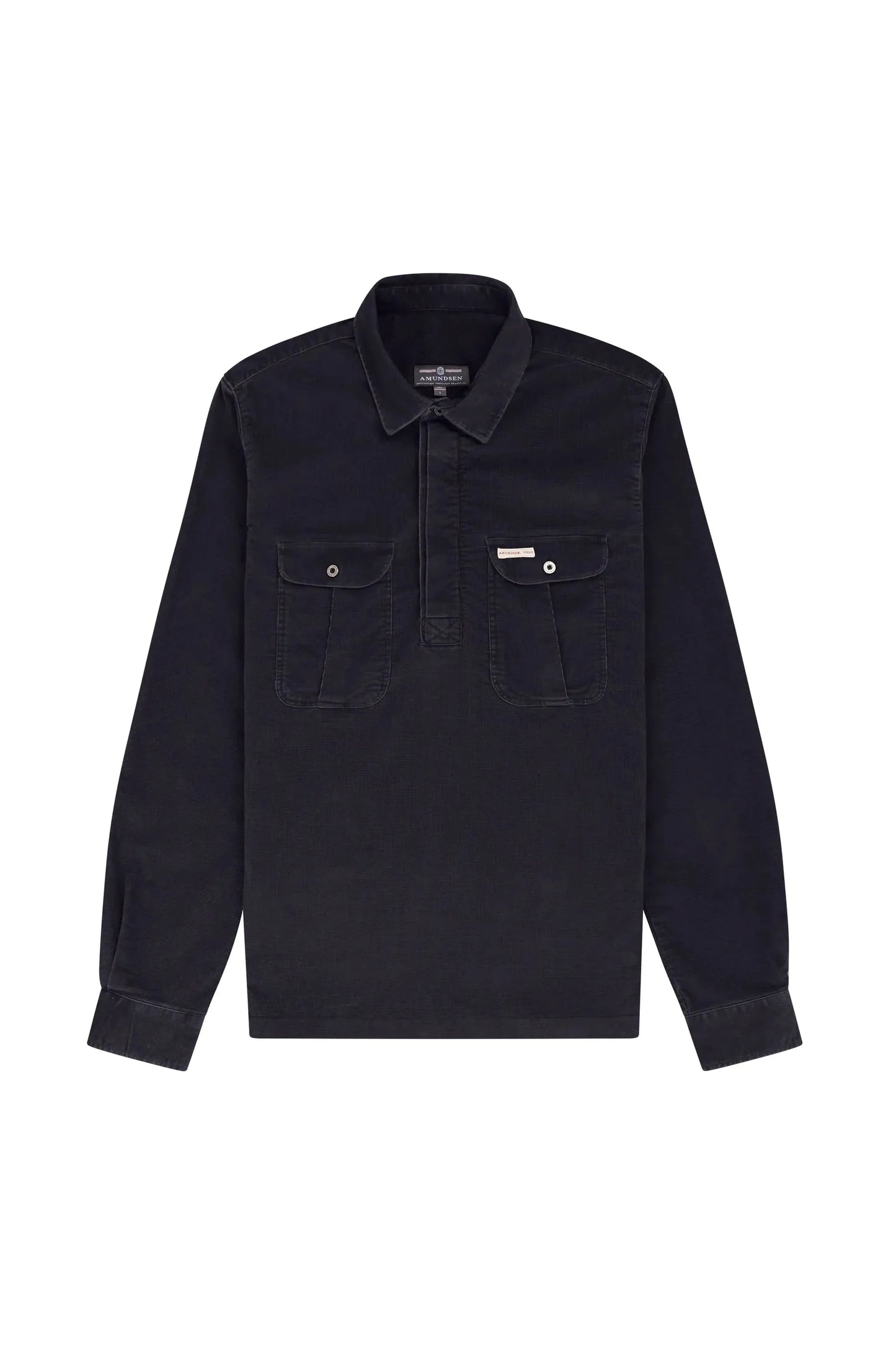 Men's Ranger Velvet Half-Zip Shirt - Faded Navy - DUNE + SALT