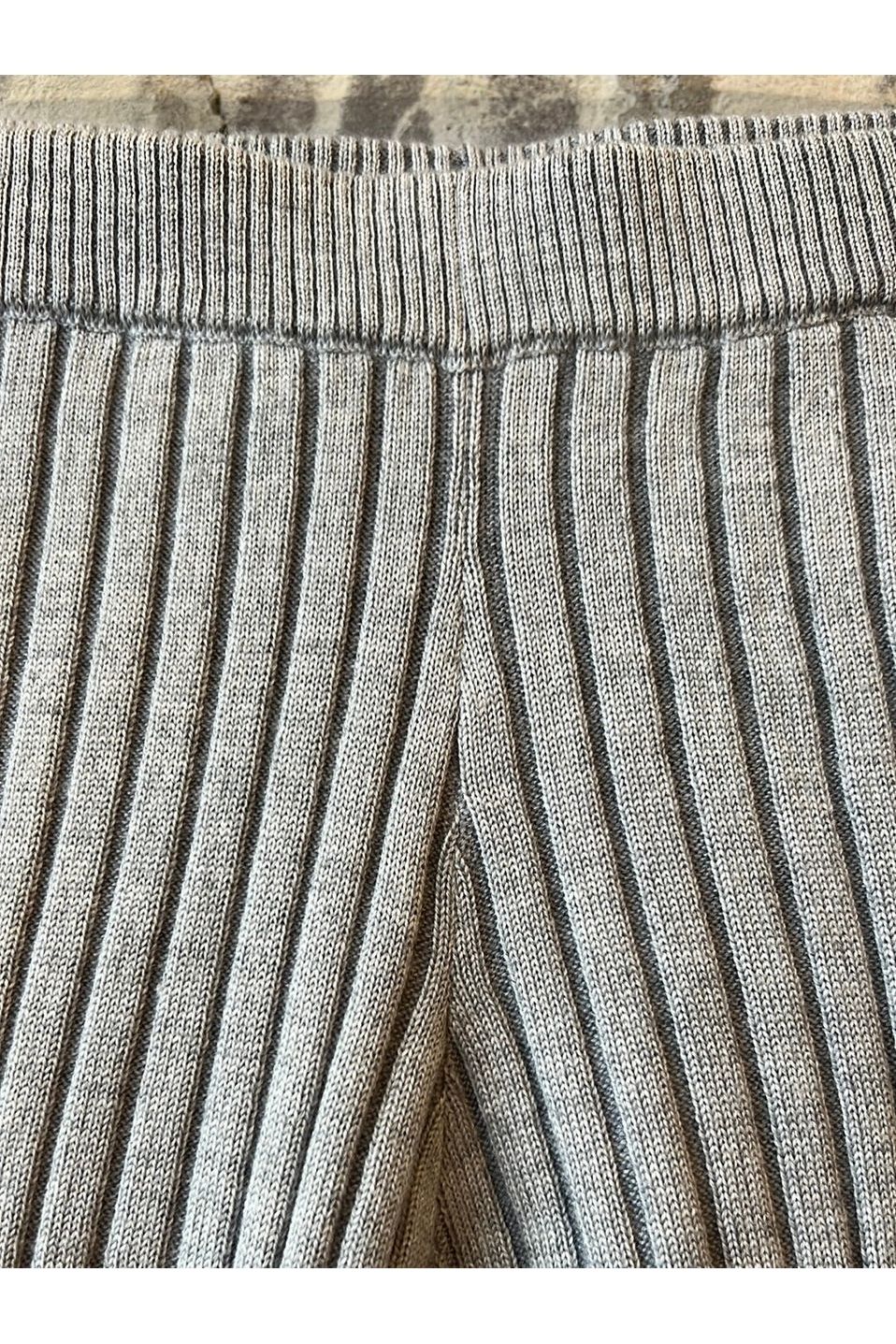 Reveal Silk Cashmere Rib Biker Short - Heather Grey - DUNE + SALT