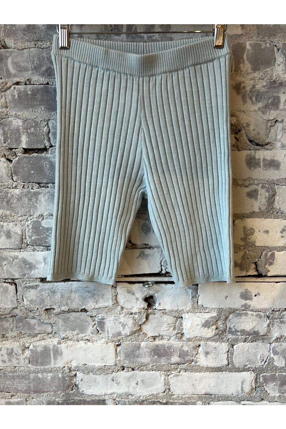 Reveal Silk Cashmere Rib Biker Short - Sail - DUNE + SALT