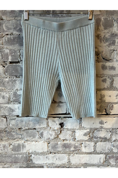 Reveal Silk Cashmere Rib Biker Short - Sail - DUNE + SALT