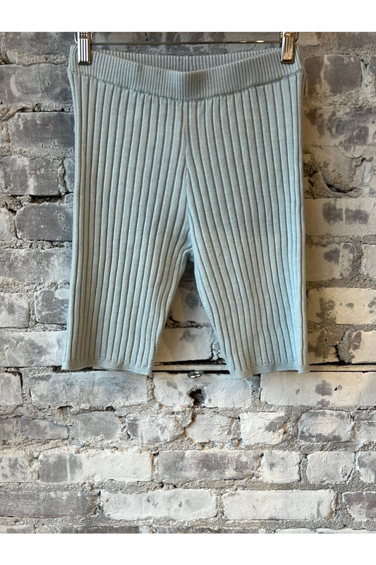 Reveal Silk Cashmere Rib Biker Short - Sail - DUNE + SALT