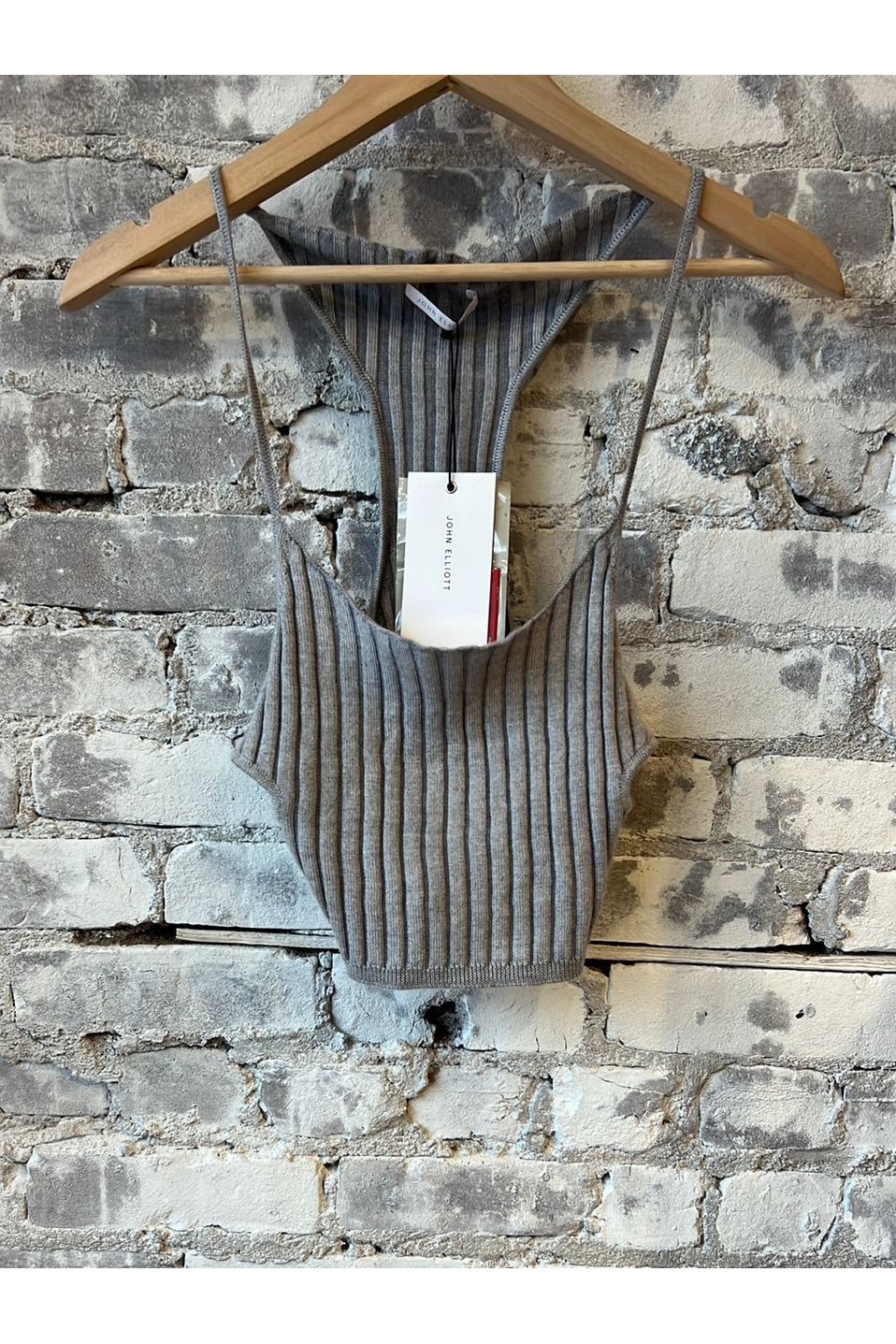 Reveal Silk Cashmere Rib Cami - Heather Grey - DUNE + SALT