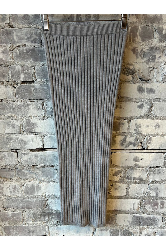 Reveal Silk Cashmere Rib Tube Skirt - Heather Grey - DUNE + SALT