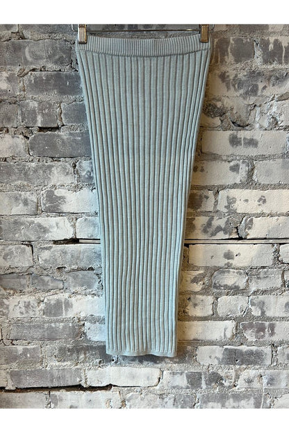 Reveal Silk Cashmere Rib Tube Skirt - Sail - DUNE + SALT