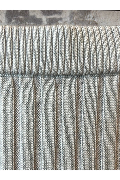 Reveal Silk Cashmere Rib Tube Skirt - Sail - DUNE + SALT