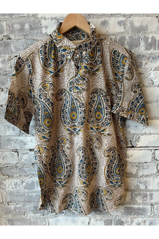 Henry Chintan BlockPrint SS Shirt - BP93 - DUNE + SALT