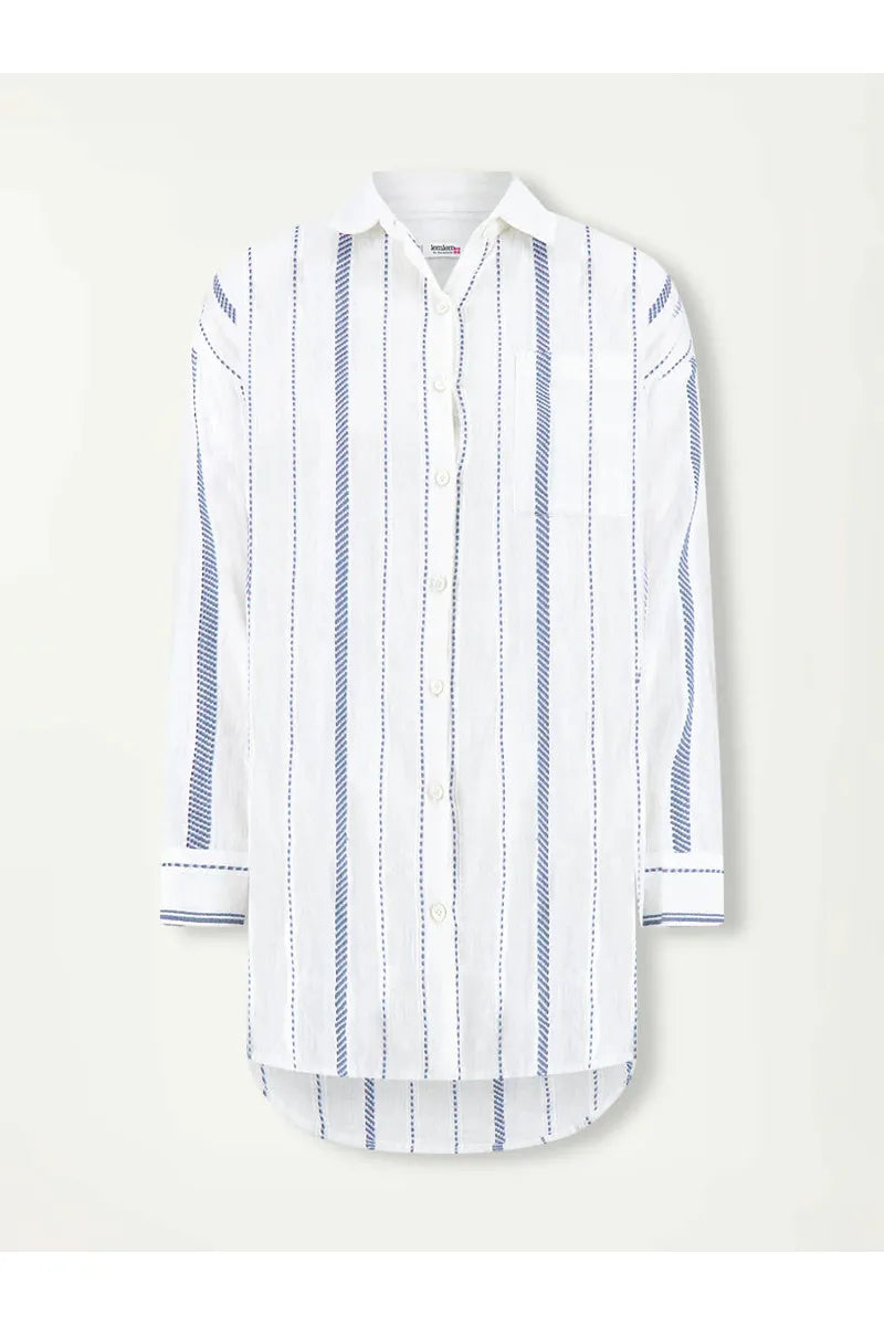 Mariam Shirt Dress - Tiki Azure - DUNE + SALT