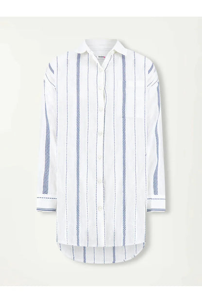 Mariam Shirt Dress - Tiki Azure - DUNE + SALT