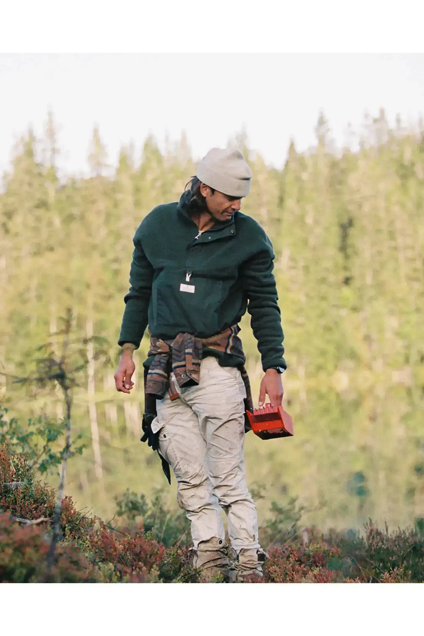 Men's V-Bond Waxed Fleece - Cowboy/Brown - DUNE + SALT
