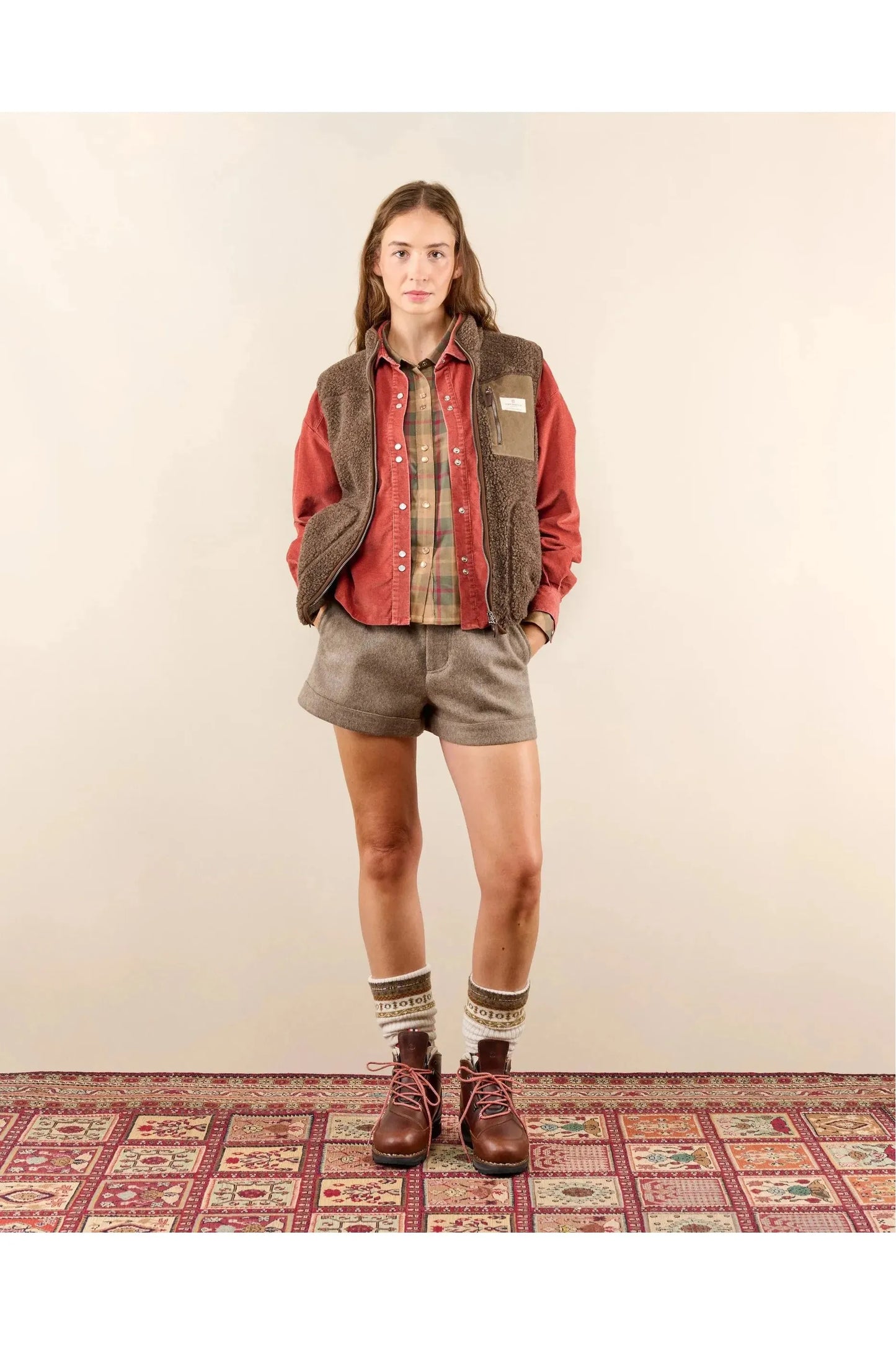 Women's Heroes Wool Fleece Vest - Natural - DUNE + SALT