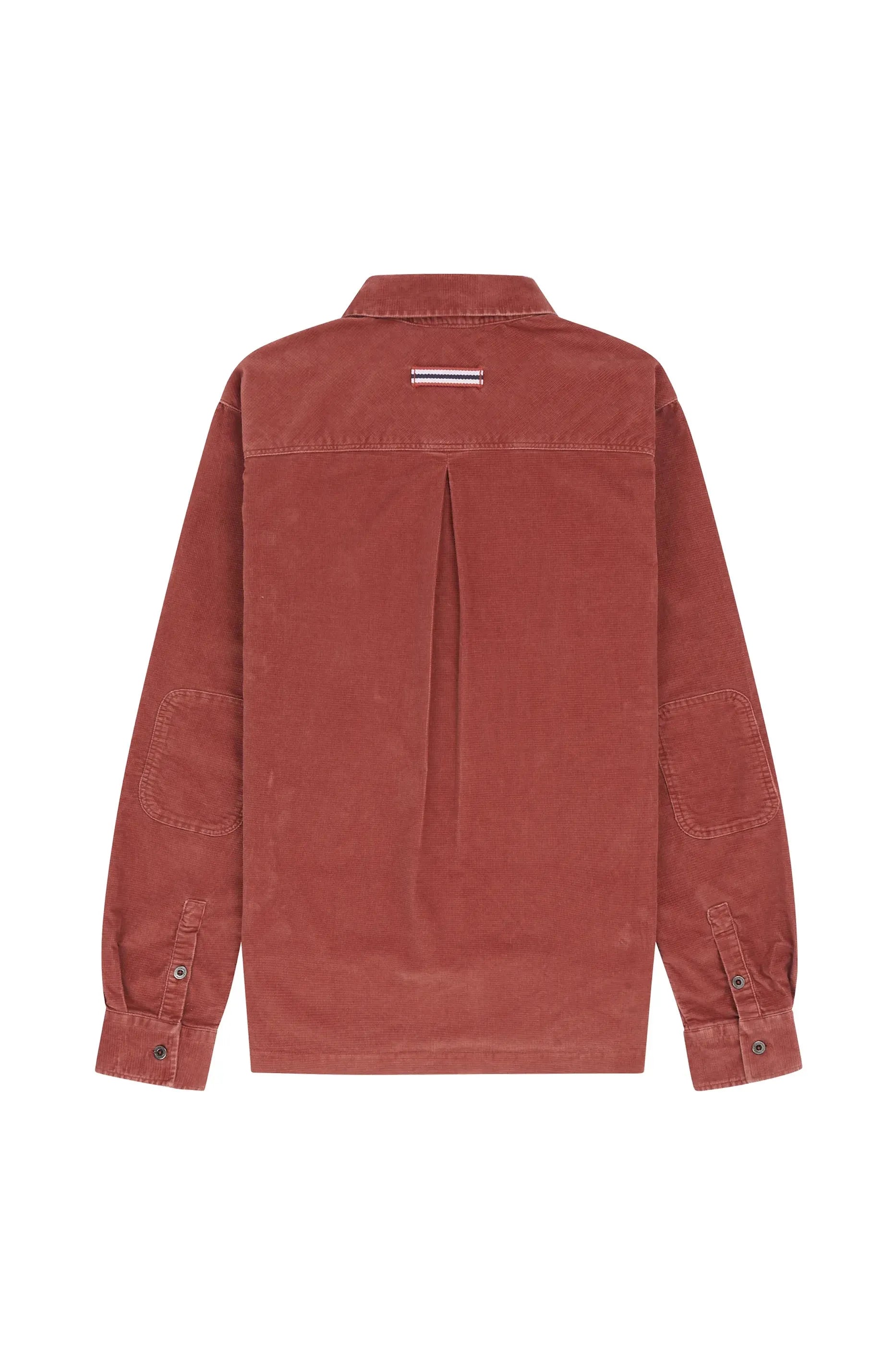 Men's Ranger Velvet Half-Zip Shirt - Terra Red - DUNE + SALT