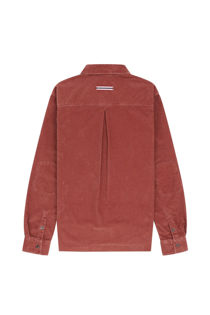 Men's Ranger Velvet Half-Zip Shirt - Terra Red - DUNE + SALT