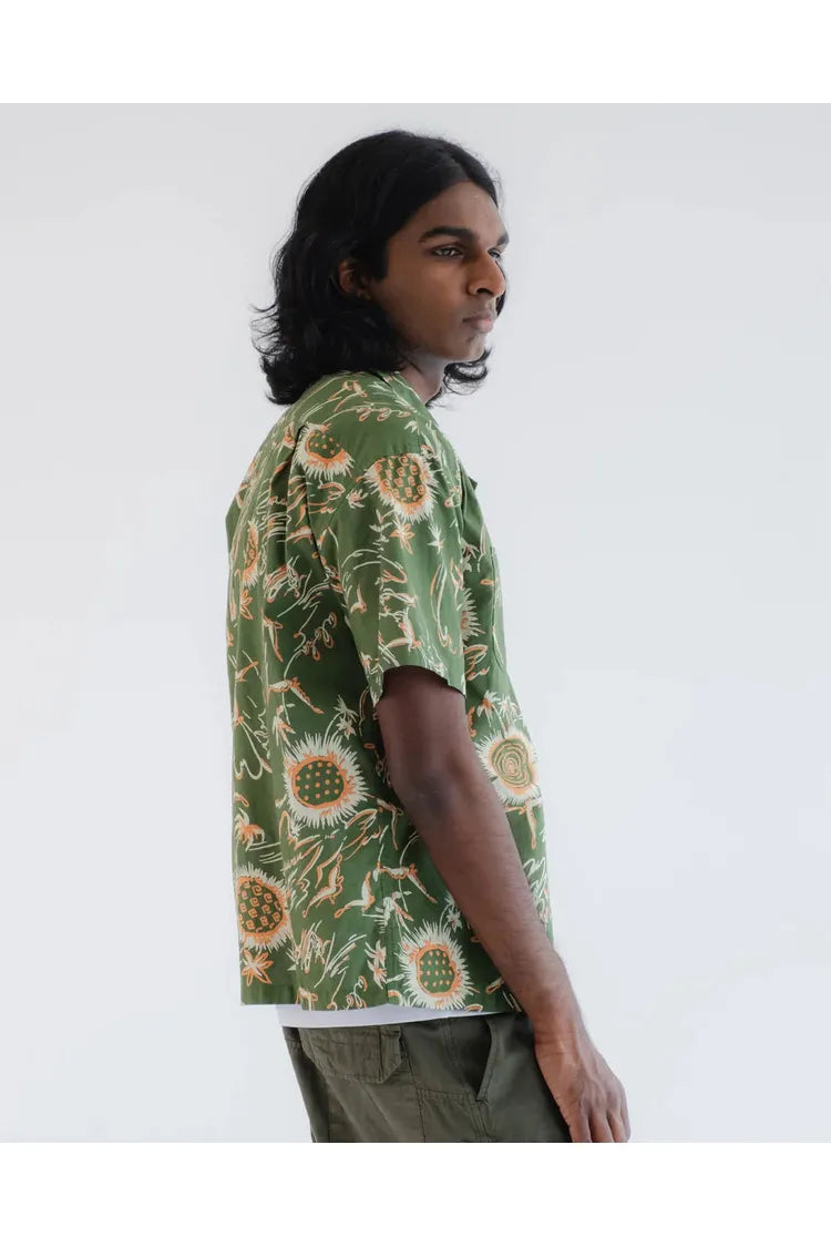 Aloha Shirt - Green Casa Print - DUNE + SALT