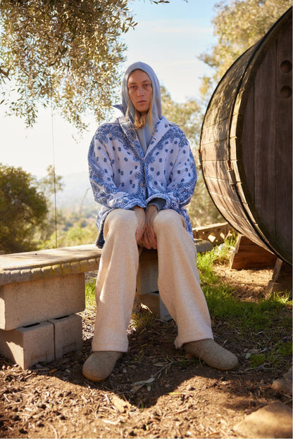 The Paisley Blanket Shirt Jacket - Indigo - DUNE + SALT