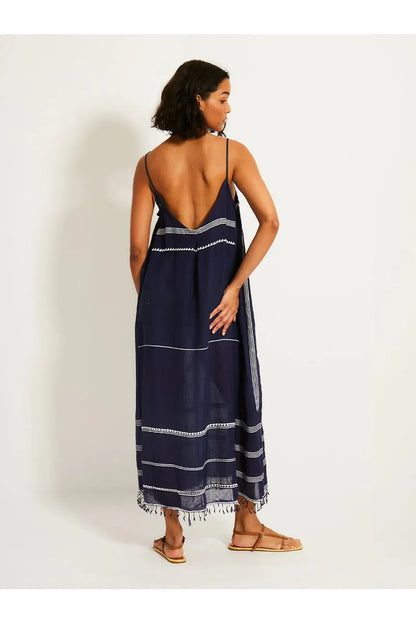 Nia Slip Dress - Nunu Navy - DUNE + SALT