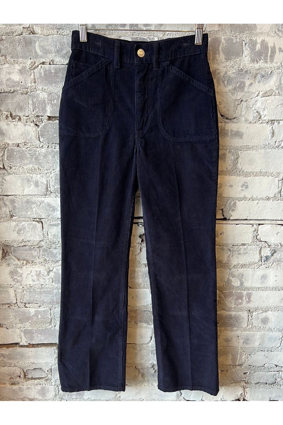 70s Corduroy Pocket Loose Flare - Navy - DUNE + SALT