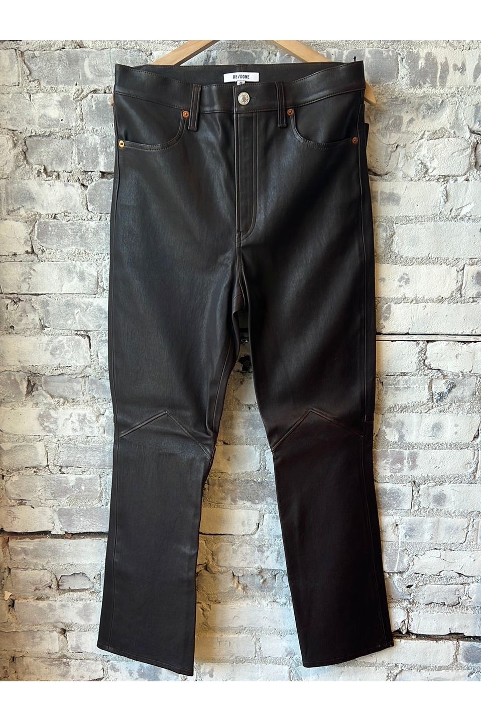 70s Stretch Bootcut - Brown Leather - DUNE + SALT