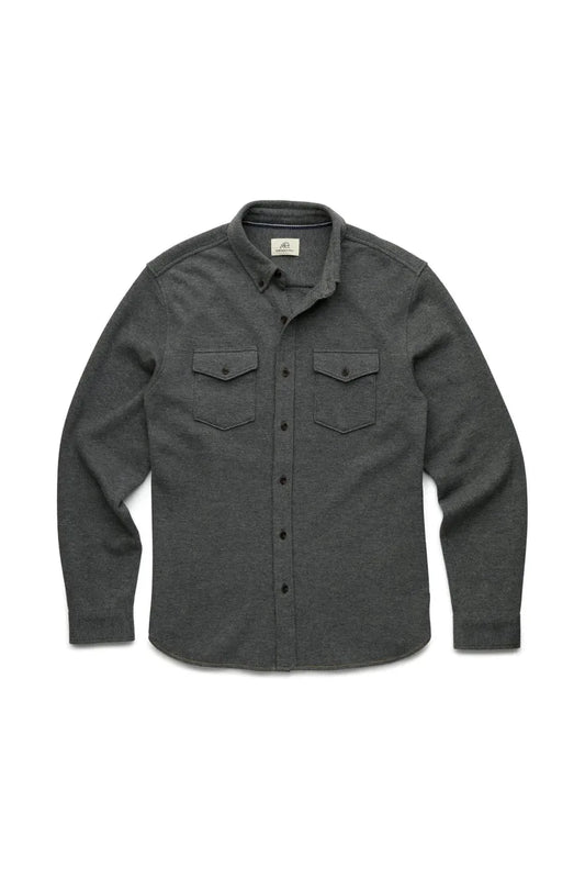 Rex Rib Knit Shirt - Charcoal Heather - DUNE + SALT