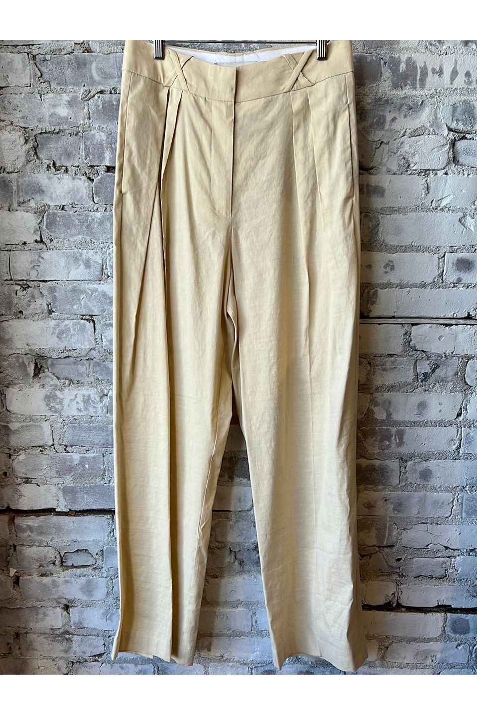 Tailored Linen-Blend Trousers - Cream - DUNE + SALT