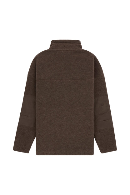 Men's V-Bond Waxed Fleece - Cowboy/Brown - DUNE + SALT