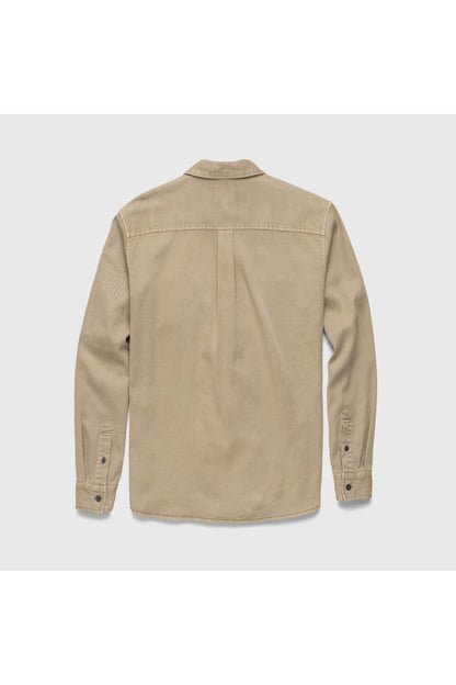 Jeb L/S Two-Pocket Garment-Dyed Shirt - Chinchilla - DUNE + SALT